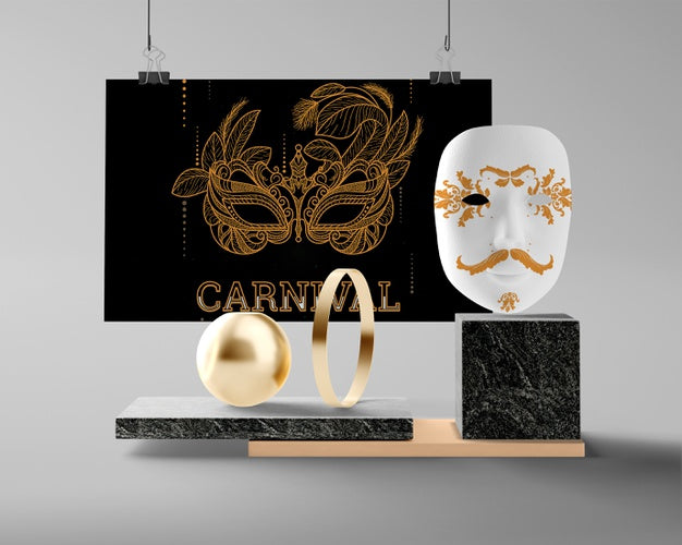 Mock-Up Decorations Prepared For Carnival Psd