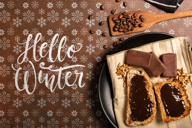 Mock-Up Delicious Breakfast For Winter Psd