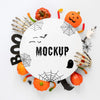 Mock-Up Design Halloween Concept Psd