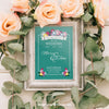 Mock Up Design With Frame, Flowers And Leaves Psd