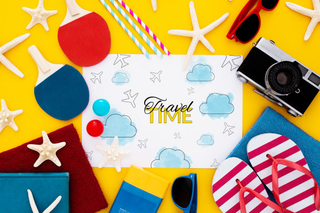 Mock Up Design With Summer Concept Psd