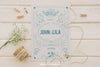 Mock Up Design With Wedding Invitation And Ornaments Psd