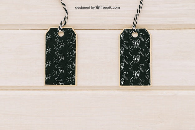 Mock Up Design With Wedding Labels Psd