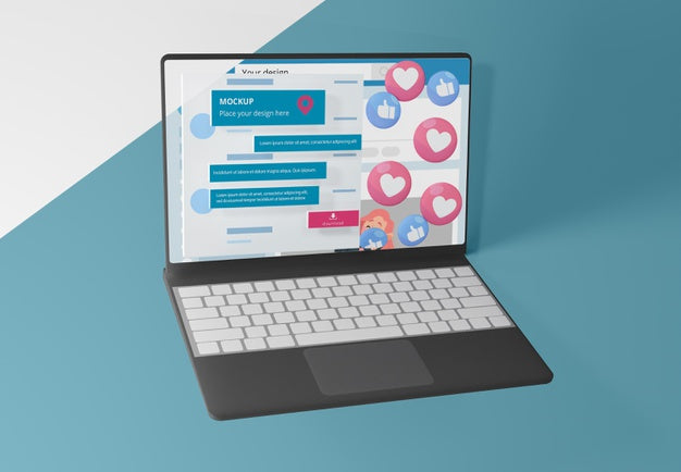 Mock-Up Device With Social Media Platform Psd