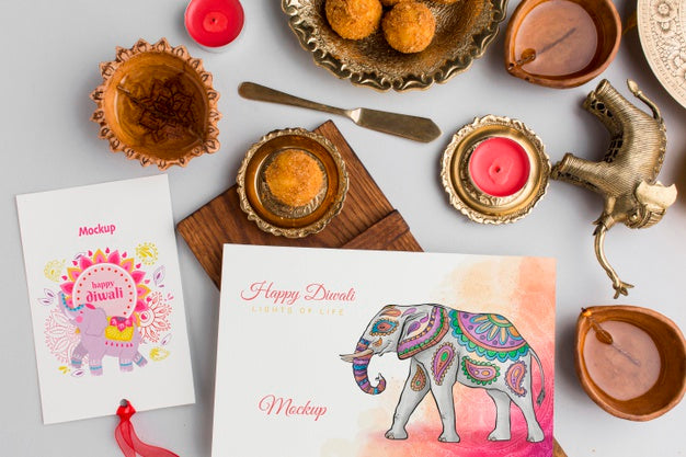 Mock-Up Diwali Hindu Festival Psd