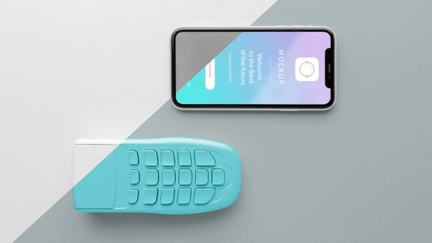 Mock-Up E-Payment With Smartphone And Payment Terminal Psd