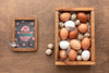Mock-Up Eggs And Frame Psd
