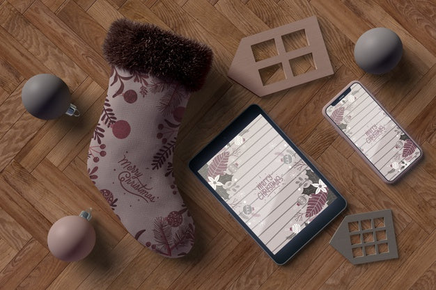 Mock-Up Electronic Device On Floor Psd