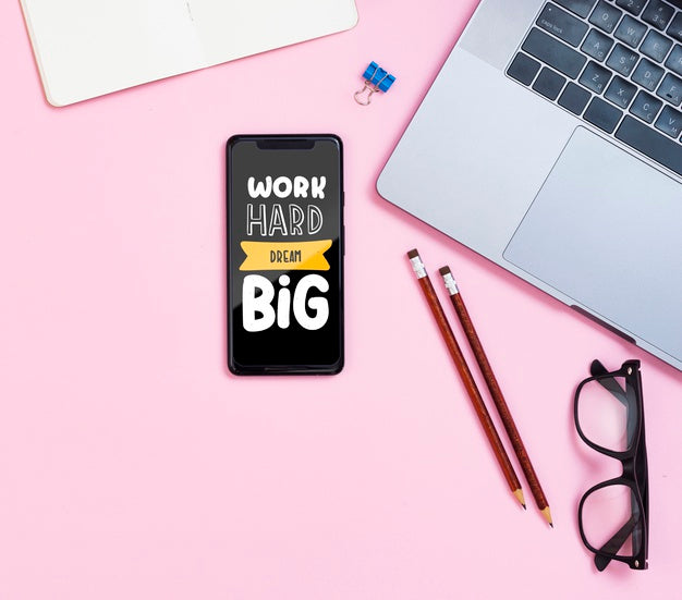 Mock-Up Electronic Devices On Desk Psd