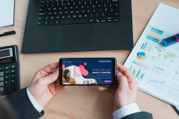 Mock-Up Electronic Devices On Workspace Psd