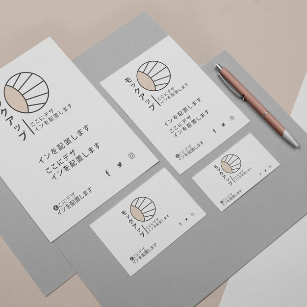 Mock-Up For Asian Business Company High View Psd