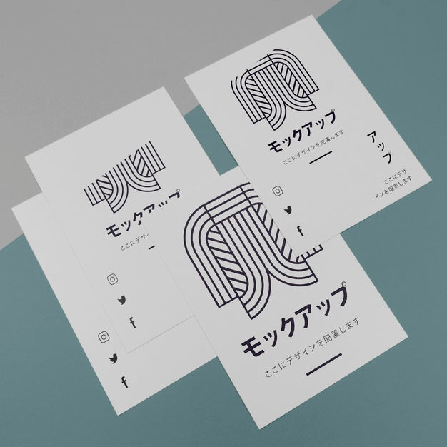 Mock-Up For Asian Business Company On Documents Psd