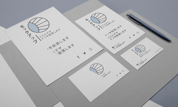 Mock-Up For Asian Business Company On Documents Psd