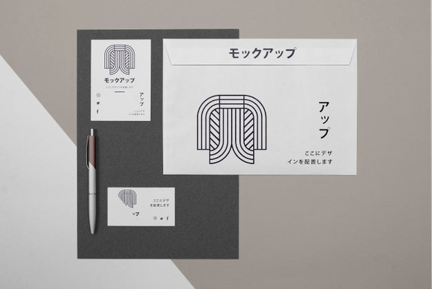 Mock-Up For Asian Business Company Top View Psd