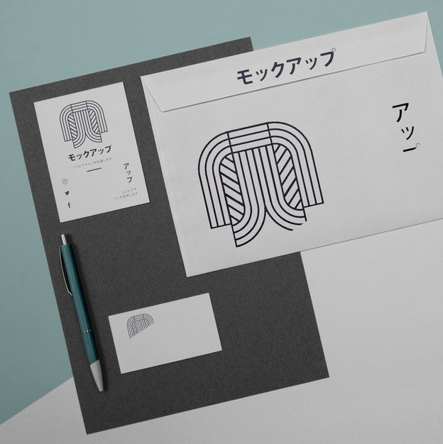 Mock-Up For Asian Business Company Top View Psd