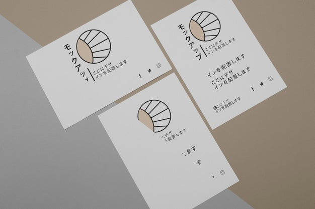 Mock-Up For Asian Business On Table Psd