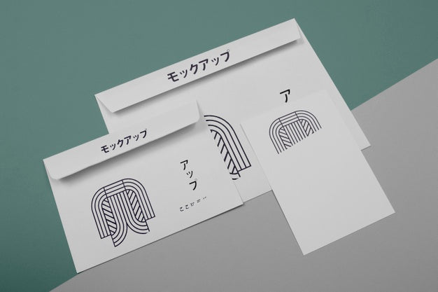 Mock-Up For Japanese Business Company High View Psd