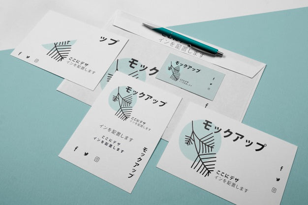 Mock-Up For Japanese Business Company On Documents Psd