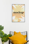 Mock-Up Frame Above Chair Psd
