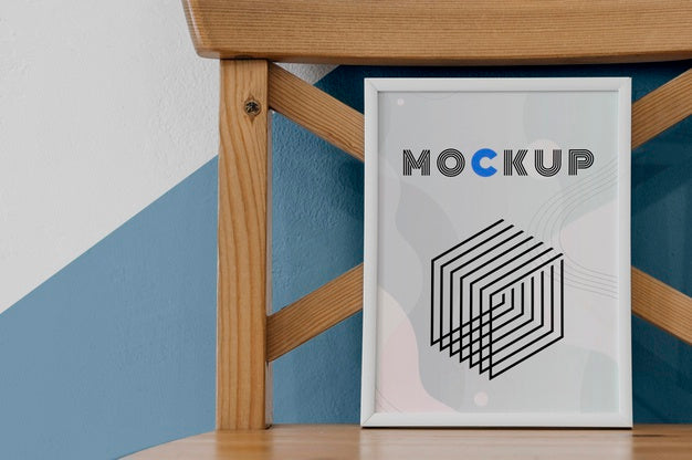 Mock Up Frame On Chair Psd