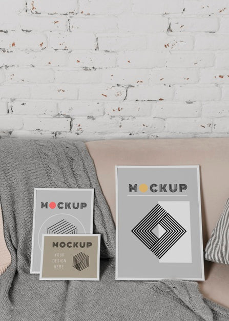 Mock Up Frame On Couch Psd