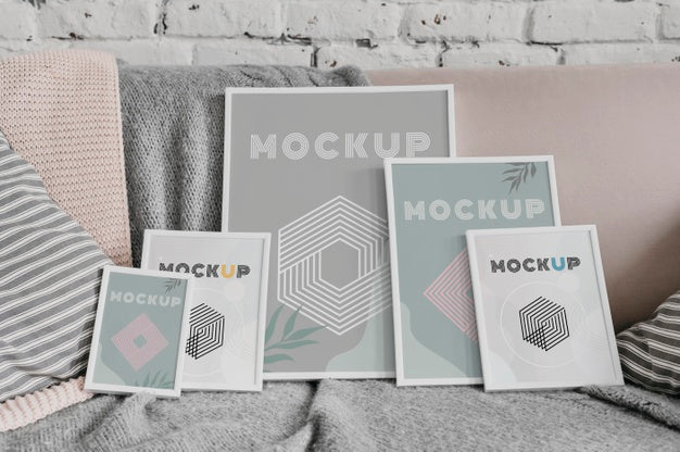 Mock Up Frame On Couch Psd