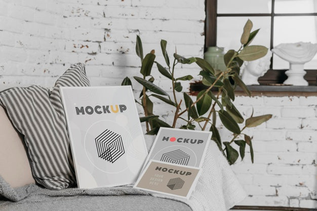 Mock Up Frame On Couch Psd