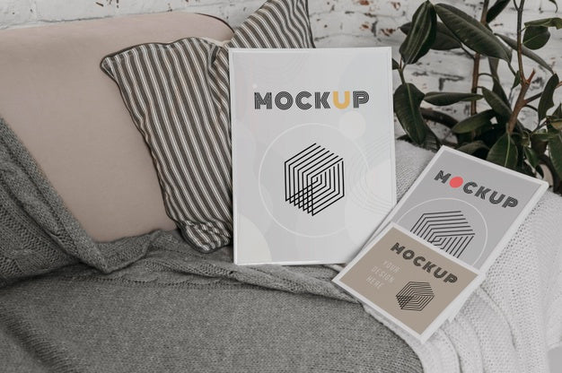 Mock Up Frame On Couch Psd
