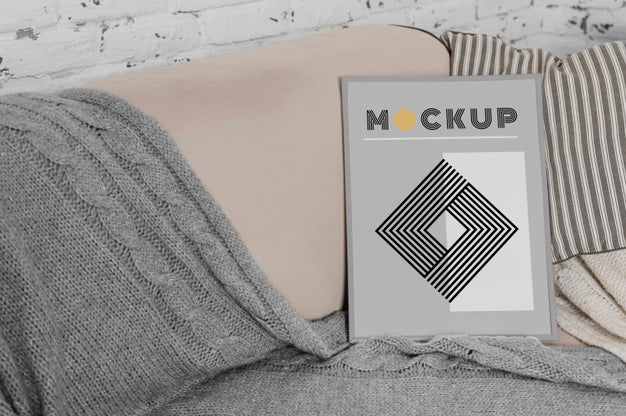 Mock Up Frame On Couch Psd