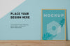 Mock Up Frame On Desk Psd