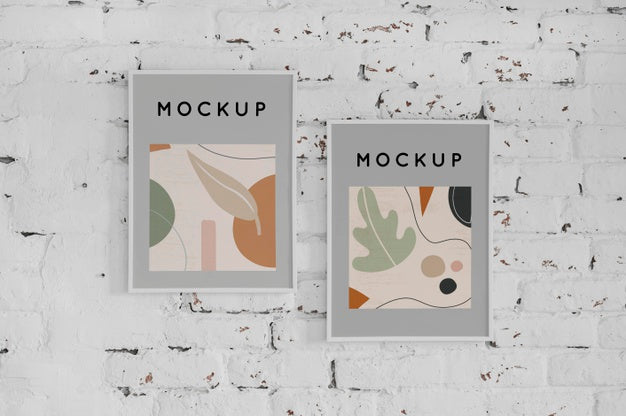 Mock Up Frame On Wall Psd