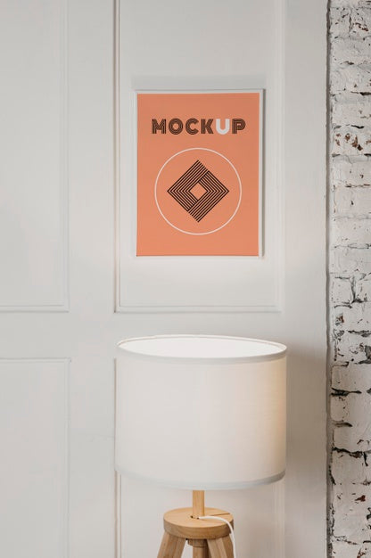 Mock Up Frame On Wall Psd