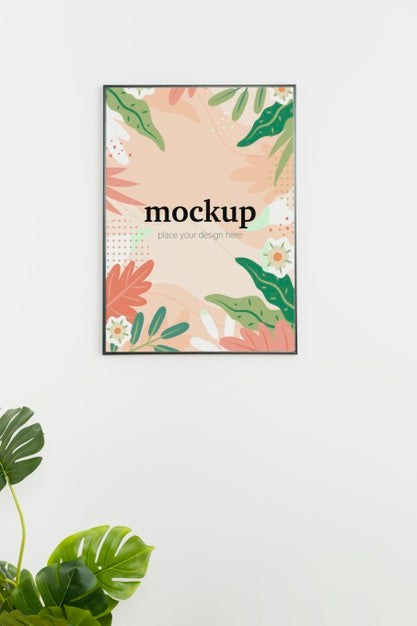 Mock-Up Frame On White Inside Psd