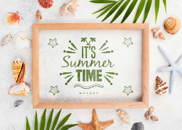 Mock-Up Frame Summer Quote Psd
