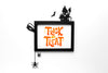 Mock-Up Frame With Trick Or Treat Message Psd