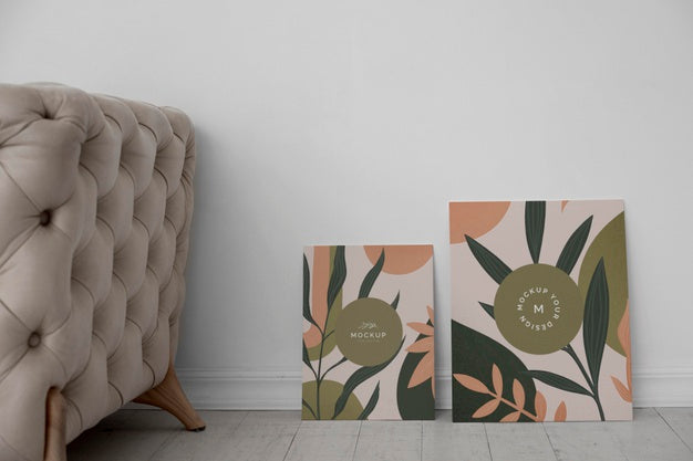 Mock Up Frames In Bedroom Psd