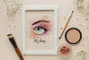 Mock-Up Glamorous Eye Makeup Theme Psd
