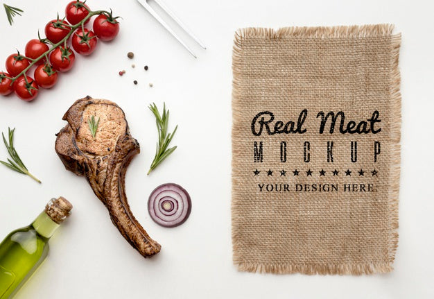 Mock-Up Grilled Meat Psd