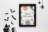 Mock-Up Halloween Frame And Decorations Psd