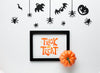 Mock-Up Halloween Frame With Trick Or Treat Psd