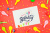 Mock-Up Happy Birthday Card Psd