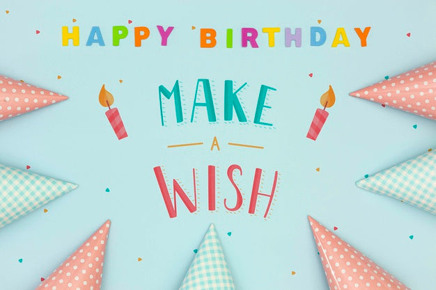 Mock-Up Happy Birthday Message Psd