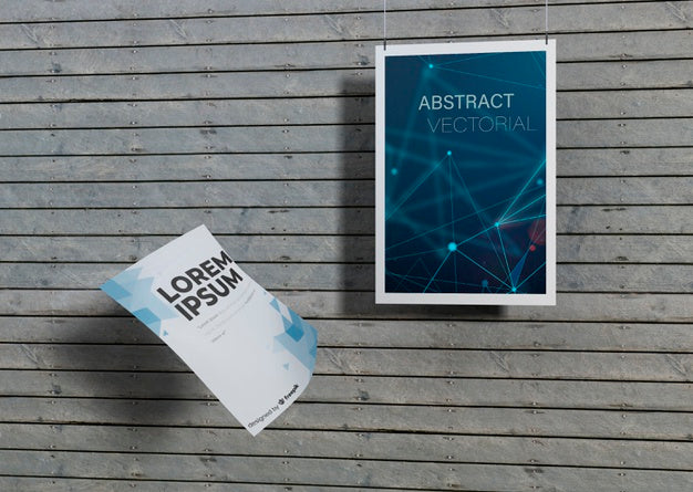 Mock-Up Identity Business Paper On Wooden Background Psd