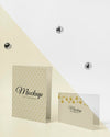 Mock-Up Invitation With Silver Disco Balls Psd