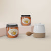 Mock-Up Jars On Table With Honey Psd