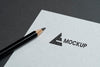 Mock-Up Logo Design Business On White Paper Psd