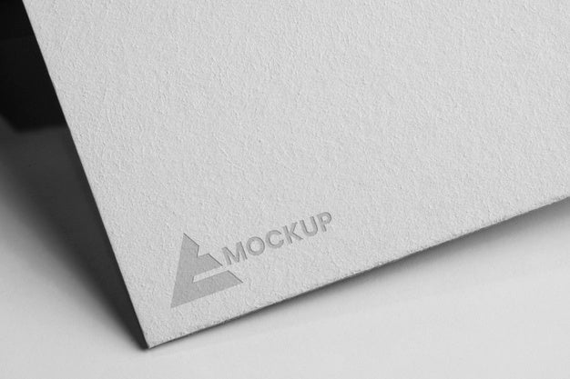 Mock-Up Logo Design Business On White Paper Psd
