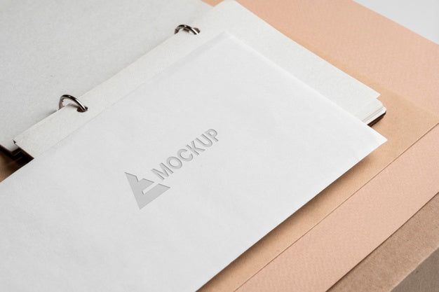 Mock-Up Logo Design Business On White Paper Psd