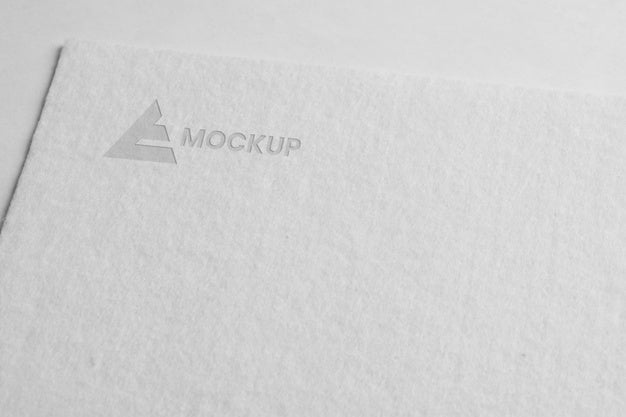 Mock-Up Logo Design Business On White Paper Psd