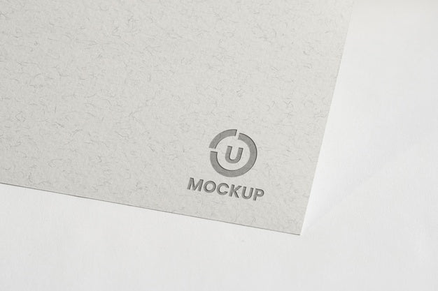 Mock-Up Logo Design For Business High View Psd